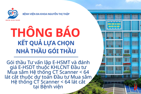 Thông báo KQLCNT Gói thầu Tư vấn lập E-HSMT và đánh giá E-HSDT thuộc KHLCNT Đầu tư Mua sắm Hệ thống CT Scanner < 64 lát cắt thuộc dự toán Đầu tư Mua sắm Hệ thống CT Scanner < 64 lát cắt tại BV
