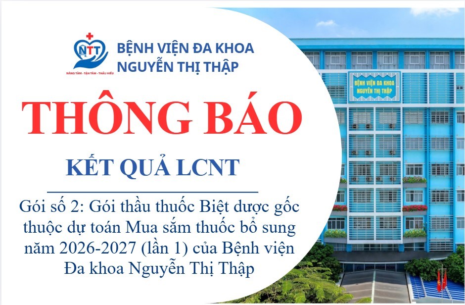 Thông báo kết quả lựa chọn nhà thầu gói thầu Gói số 2: Gói thầu thuốc Biệt dược gốc thuộc dự toán Mua sắm thuốc bổ sung năm 2026-2027 (lần 1) của Bệnh viện Đa khoa Nguyễn Thị Thập