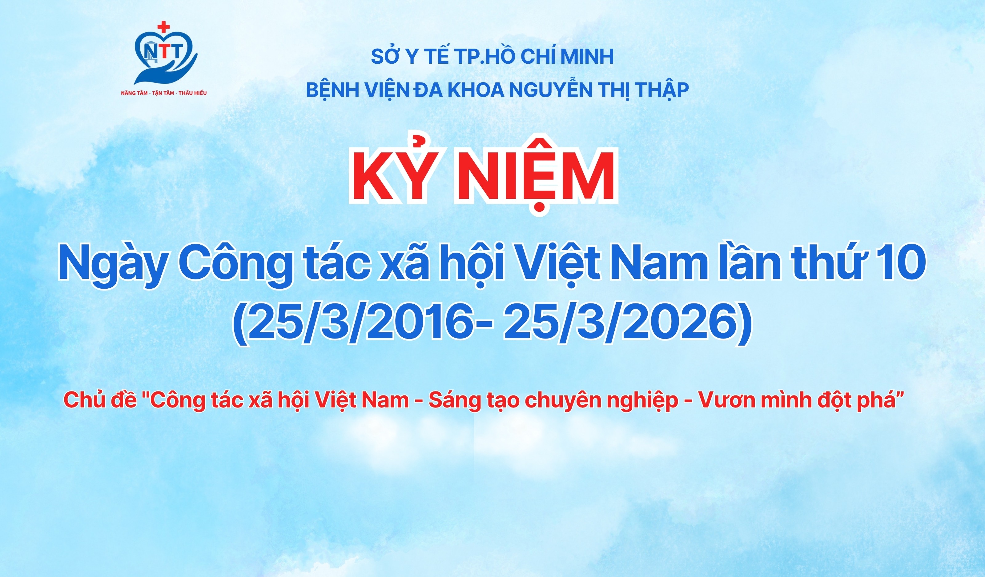 HƯỞNG ỨNG NGÀY CÔNG TÁC XÃ HỘI VIỆT NAM 25/3  Mỗi tấm lòng – Một hành động vì người bệnh yếu thế 