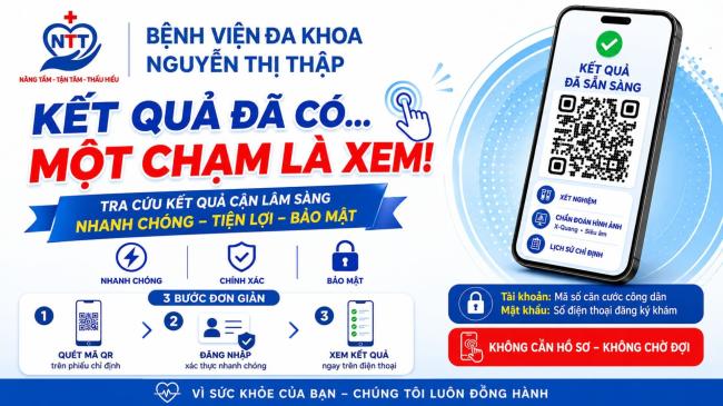 PHÒNG XÉT NGHIỆM HIỆN ĐẠI: KẾT QUẢ CHÍNH XÁC – TRA CỨU DỄ DÀNG QUA MÃ QR